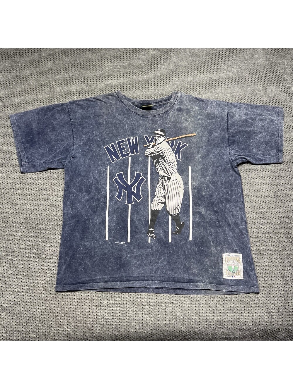 Vintage 1991 New York Yankees T-Shirt XL Major League Baseball Tie-Dye RARE MENS